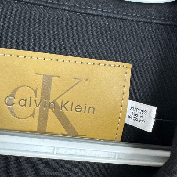 NWT Calvin Klein Black Denim Trucker Jacket Size XL - Picture 5 of 6